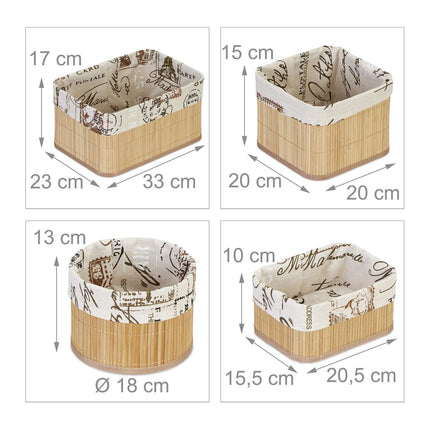 Coșuri de depozitare - set de 4