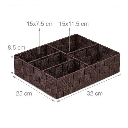 Coș de depozitare cu 5 compartimente