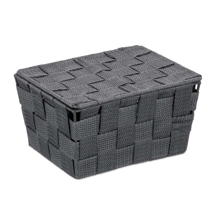 Storage basket with lid