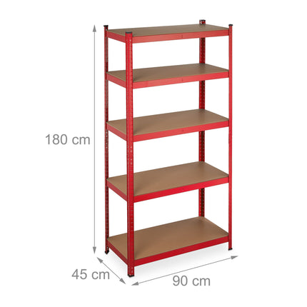 Storage shelf red