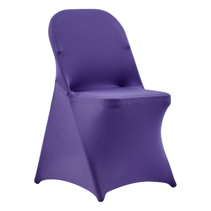 Stretch Chair Covers, Purple, 50-Pack Polyester Spandex