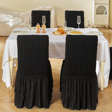 Stretch Spandex Folding Chair Covers, 4-Pack Black