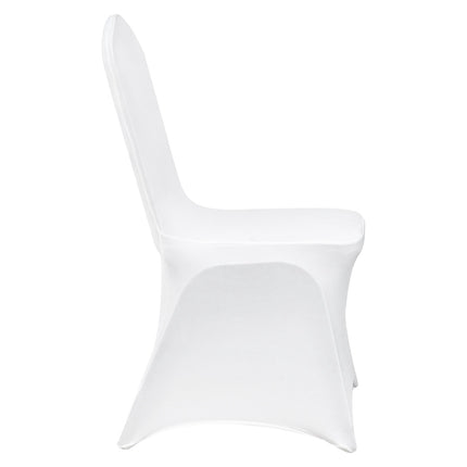 Stretch Spandex Folding Chair Covers, White, 100 Pack