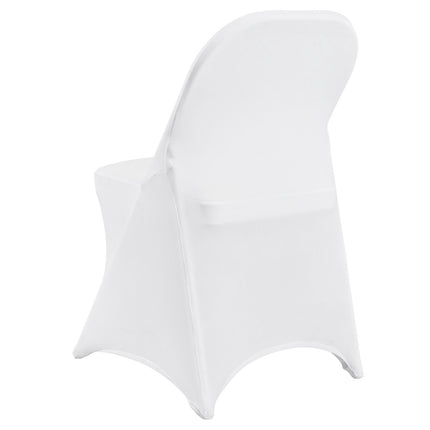 Stretch Spandex Folding Chair Covers, White, 50-Pack