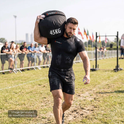 Strongman Sandbag, Empty, Fillable Up to 45 kg, Nylon, Inner Filling Bag