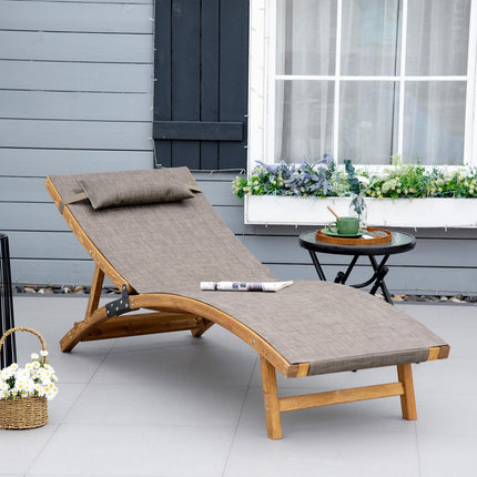 Deckchair, adjustable weatherproof deckchair with cushion