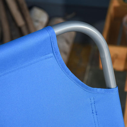 Folding camping bed with adjustable backrest, 120 kg capacity