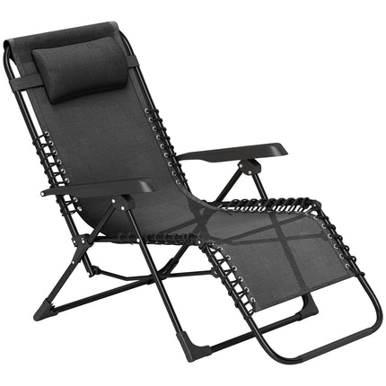 Folding sun lounger, adjustable, weatherproof, 120 kg capacity
