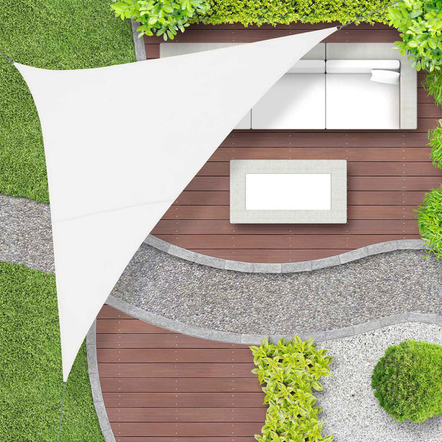 Sun Sail poliester triunghiular de culoare crem