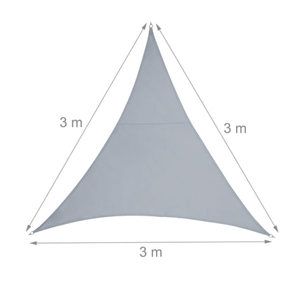 Sun Sail poliester triunghiular gri deschis