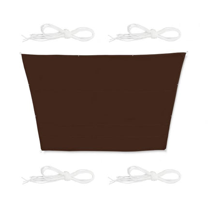 Vela de soare maro trapezoidal