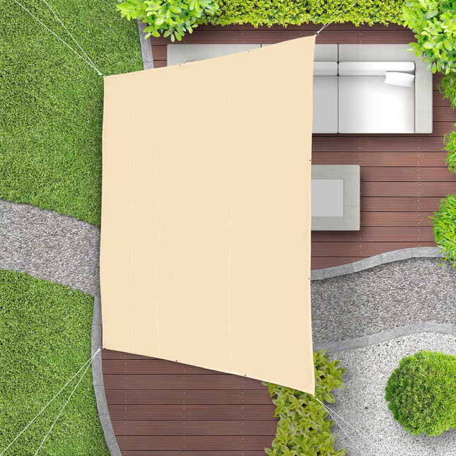 Vela de soare maro trapezoidal