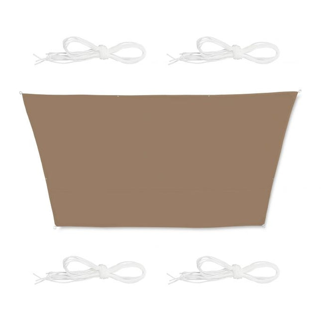 Sun sail trapezoidal cafea maro