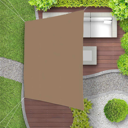 Sun sail trapezoidal cafea maro