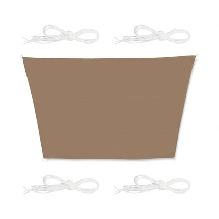 Sun sail trapezoidal cafea maro