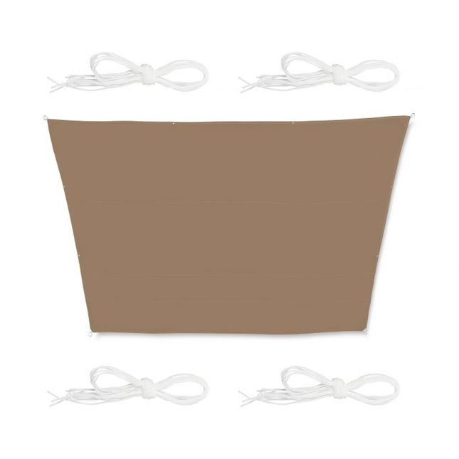 Sun sail trapezoidal cafea maro