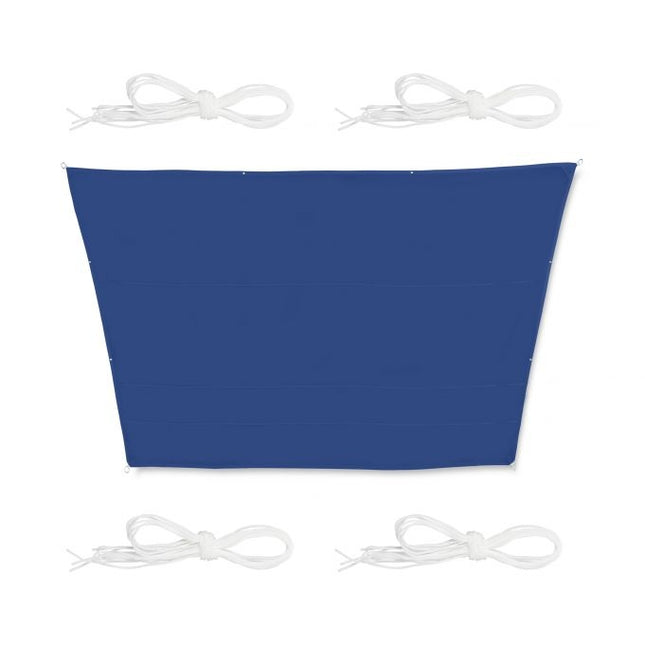 Vela de soare trapezoidală albastru închis