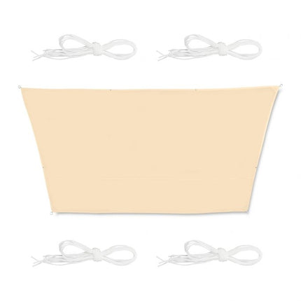 Vela de soare alb trapezoidal