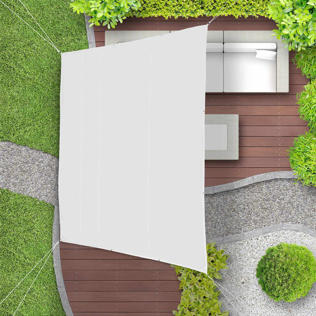 Vela de soare alb trapezoidal