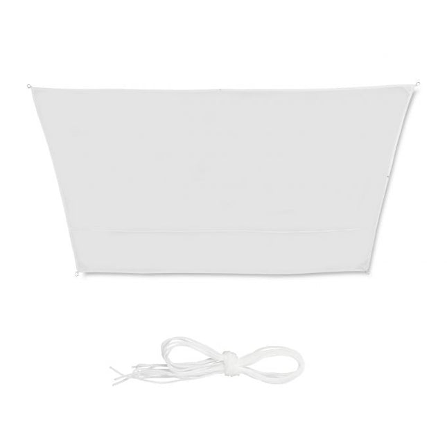 Vela de soare alb trapezoidal