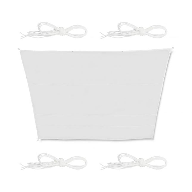 Vela de soare alb trapezoidal