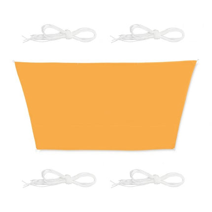 Vela de soare galben trapezoidal