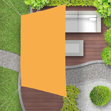 Vela de soare galben trapezoidal