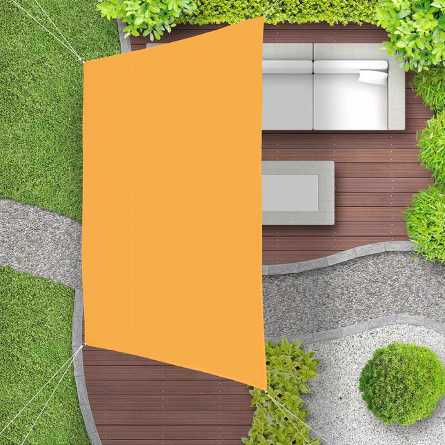 Vela de soare galben trapezoidal