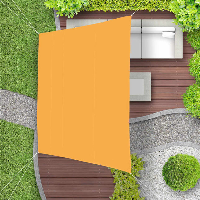 Vela de soare galben trapezoidal
