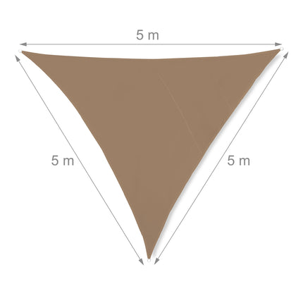 Sun sail triunghiular cafea maro
