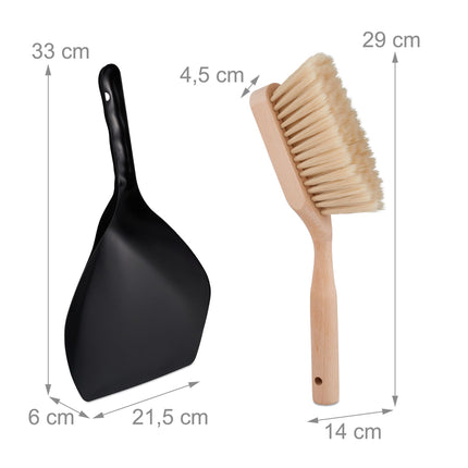 Set de măturat lemn &amp; metal