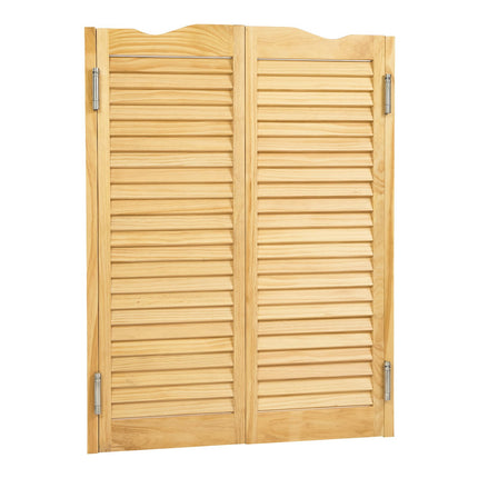 Swinging Cafe Saloon Doors, Double-Action Pine, 32 x 42 In
