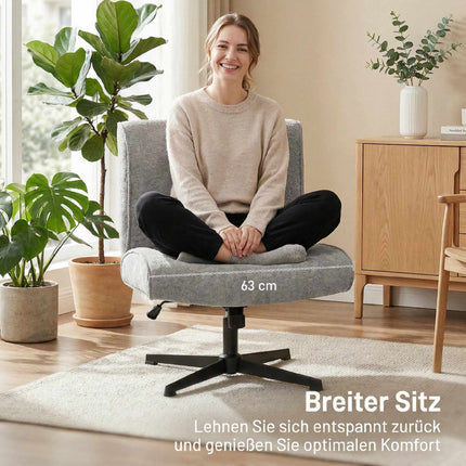 Fotoliu pivotant, tapițat cu catifea, înălțime reglabilă, gri