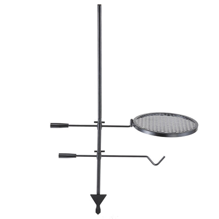 Swivel Campfire Grill, Adjustable Height, 14-Inch Steel Grate