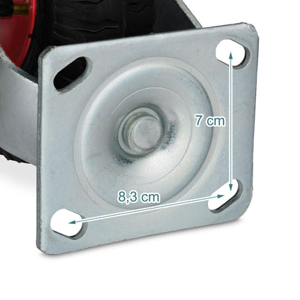 Swivel Castor with Brake, Pneumatic Tyre, 120kg Load