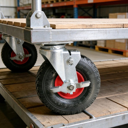 Swivel Castor with Brake, Pneumatic Tyre, 120kg Load