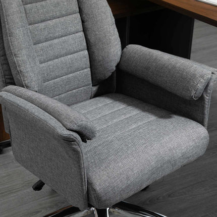 Scaun pivotant Scaun director Scaun de birou Scaun de birou Tesatura reglabila in inaltime + Metal 68 X 69 X 116-126 Cm (Gri)