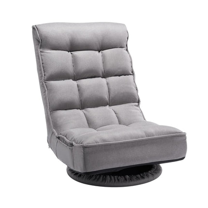 Swivel Floor Gaming Chair, 360 4-Position Folding, Lumbar