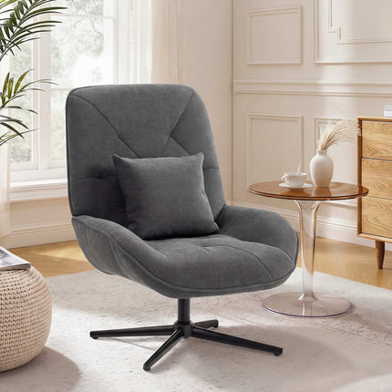 Fotoliu reclinabil rotativ, material textil chenilă, rotație 360°