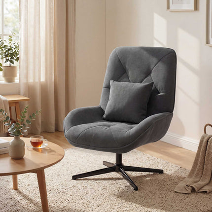 Fotoliu reclinabil rotativ, material textil chenilă, rotație 360°
