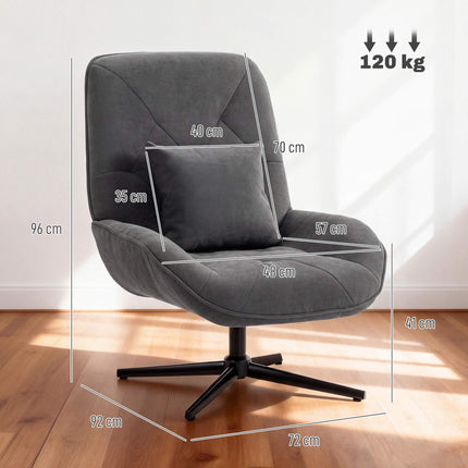 Fotoliu reclinabil rotativ, material textil chenilă, rotație 360°