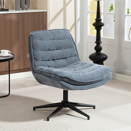 Swivel office chair with wide seat, spacious upholstered chair for the office, study, dark grey