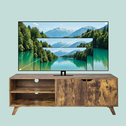 Dulap TV, 6 compartimente, compatibil cu televizoare de până la 60 de inci