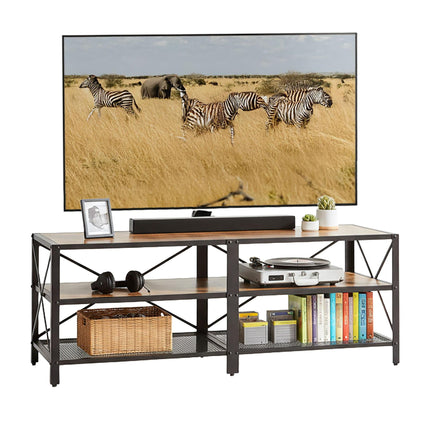 Comodă TV cu 4 compartimente, design industrial