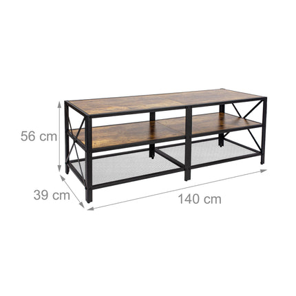 Comodă TV cu 4 compartimente, design industrial