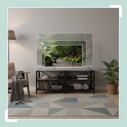 Comodă TV cu 4 compartimente, design industrial