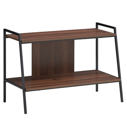 TV cabinet TV entertainment center 2-tier TV shelf for TVs up to 32 inches walnut