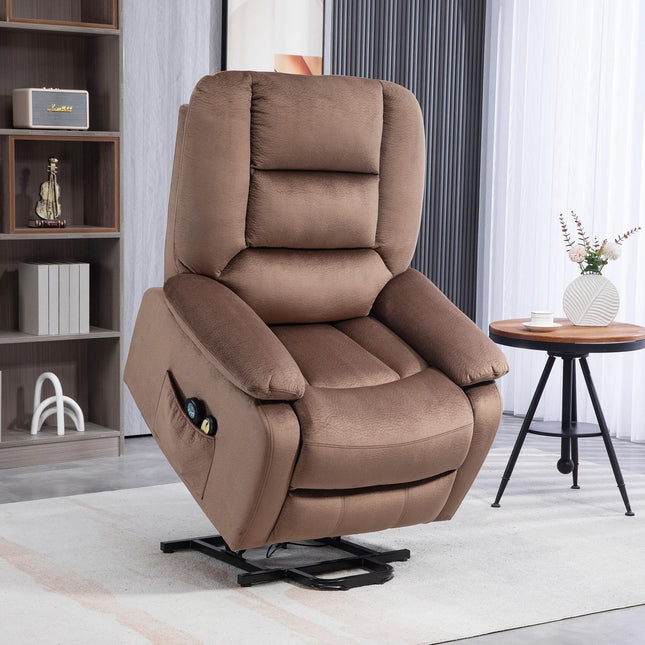 Electric recliner with stand-up assistance, massage and heating