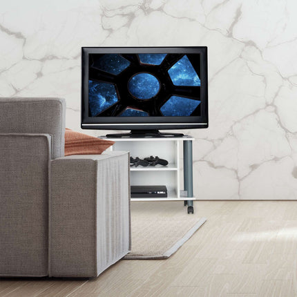 Masa TV cu roti si 2 compartimente