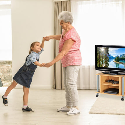 Masa TV cu roti si 2 compartimente